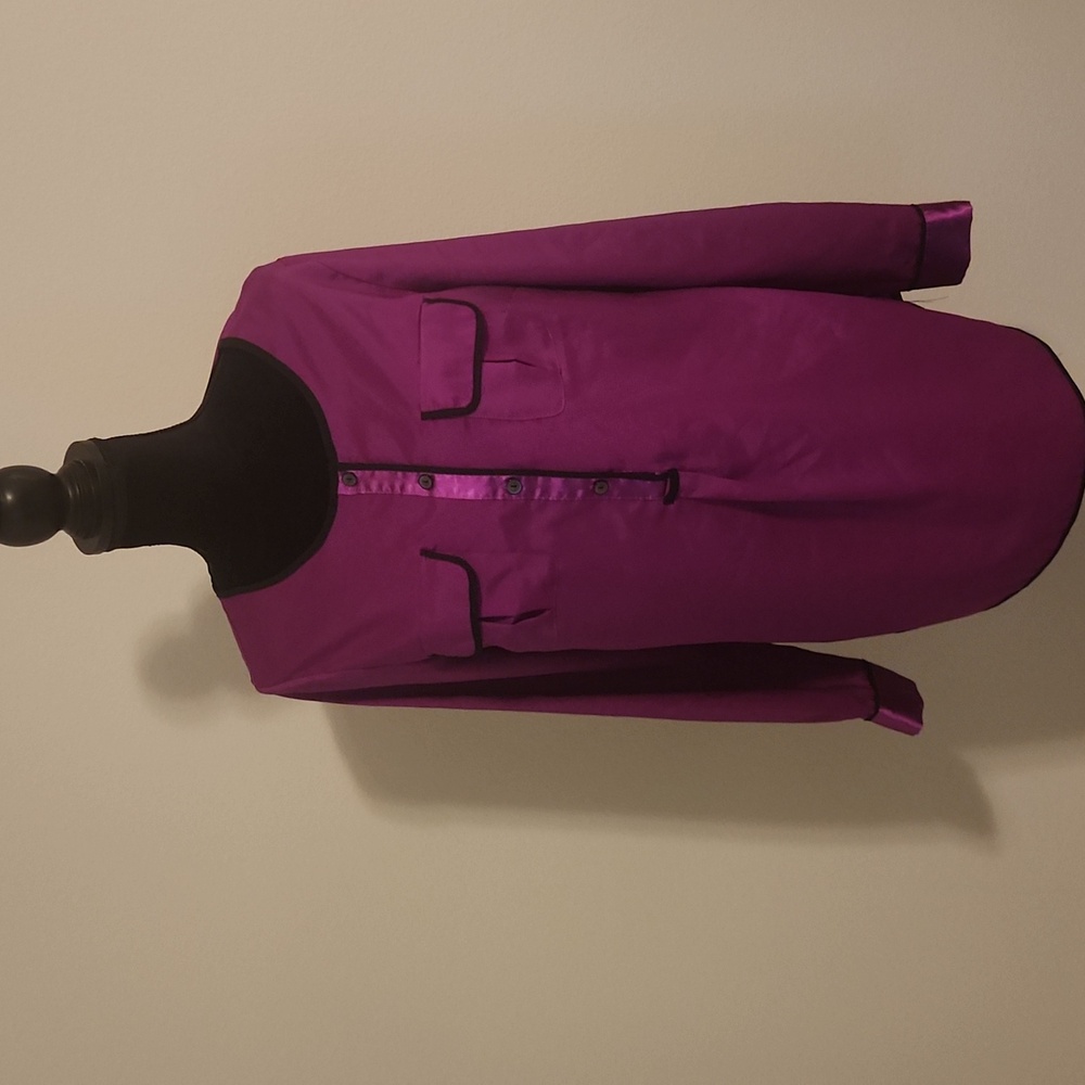 Purple Button-Up Blouse